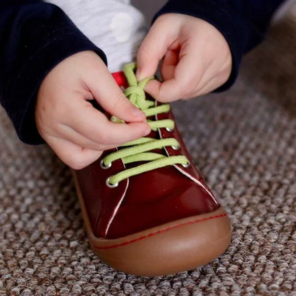Pololo Pololo Lauflern- Sneaker aus "Kaktus-Leder-Imitat", vegan, Größen 20-27, Rot, – Produktbild 4 von 4