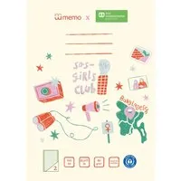 Memo memo x SOS-Kinderdörfer weltweit Schulheft DIN A4, 16 Blatt, Lin. 2, Kontrastlineatur – Produktbild 1 von 1
