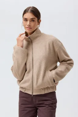 People Wear Organic People Wear Organic Fleecejacke Beige Mélange GOTS zertifiziert – Produktbild 1 von 1
