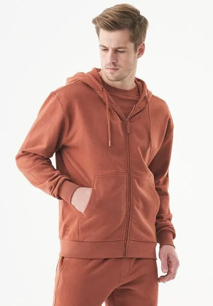 ORGANICATION ORGANICATION ESSENTIALS-JUNDA-Unisex Soft Touch Sweatjacke aus Bio-Baumwolle, Cinnamon, – Produktbild 3 von 3