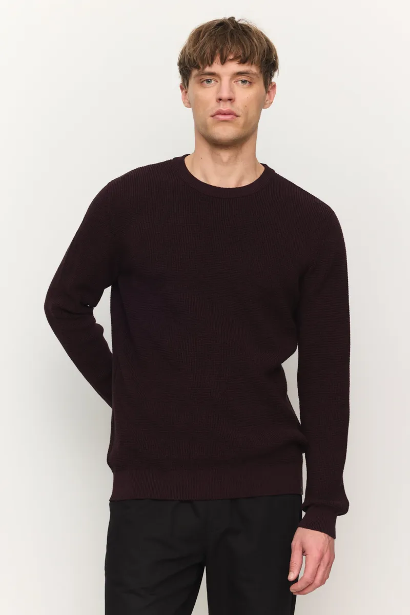 recolution Recolution Herren vegan Pullover Bacopa Dark Plum, Dunkelviolett, – Produktbild 2 von 2