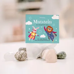 Ideenverlag Hamburg Ideenverlag Hamburg Glückssteine „Mut“ | Nachhaltiges Geschenk & Mutmacher für Kinder als Lernbegleiter oder Motivation – Produktbild 1 von 1