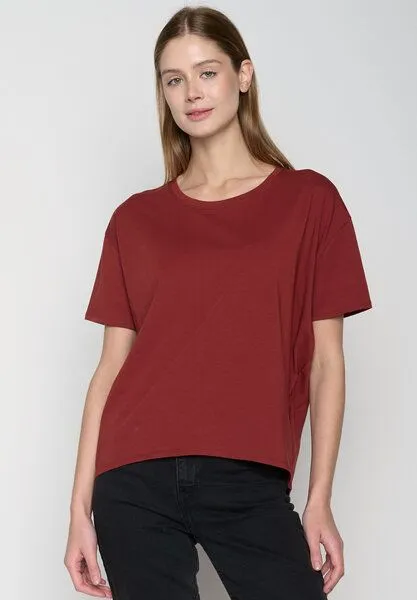 GreenBomb GREENBOMB Basic T-Shirt Feel, Red berry, – Produktbild 2 von 4