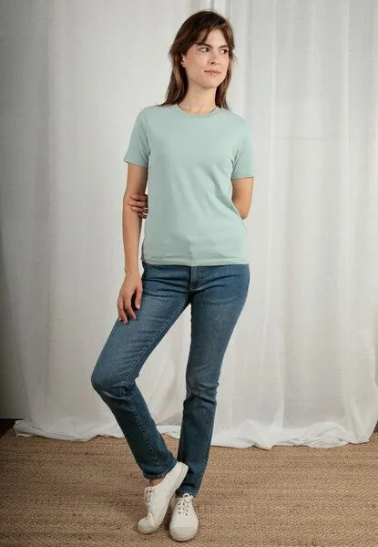 TORLAND TORLAND Damen T-Shirt ELLA PREMIUM, Grün (aloe), – Produktbild 3 von 4