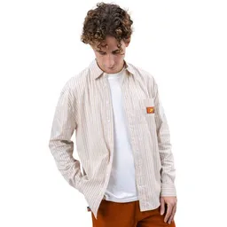 Brava Fabrics Brava Fabrics Langarm-Hemd Relaxed Stripes Choco – Produktbild 1 von 1