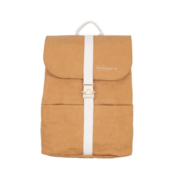 seasara seasara Damen Rucksack aus recyceltem Kraftpapier und Canvas – Produktbild 2 von 5