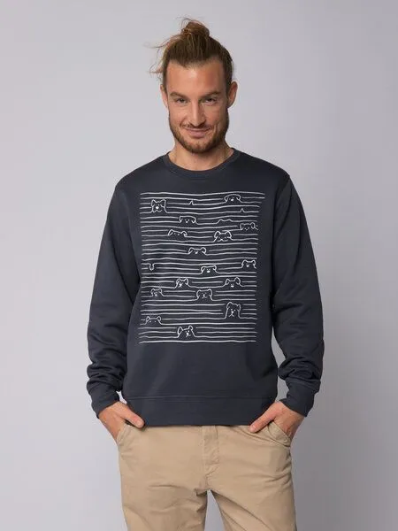 watapparel watapparel Sweatshirt Unisex Doodle Dogs, India ink grey, – Produktbild 2 von 3