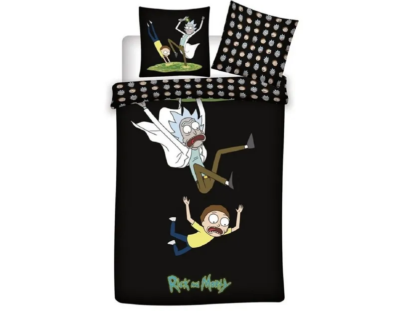 Rick and Morty Bettwäsche Bio-Bettwäsche-Set 140x200 cm 100% GOTS-zertifizierte Baumwolle – Produktbild 1 von 1