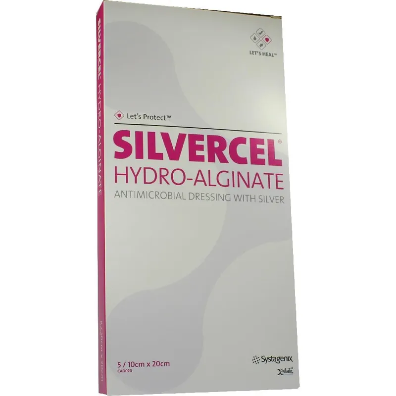 Solventum Germany SILVERCEL Hydroalginat Verband 10x20 cm 5 St Kompressen – Produktbild 1 von 1