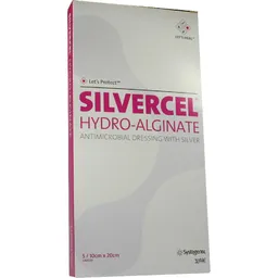 Solventum Germany SILVERCEL Hydroalginat Verband 10x20 cm 5 St Kompressen – Produktbild 1 von 1