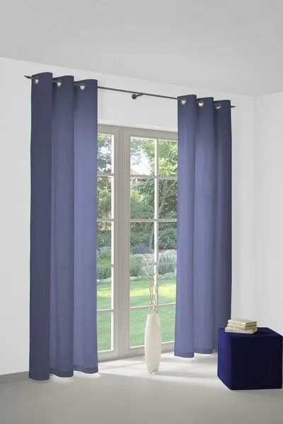 Nature by Adam Nature by Adam Vorhang aus 100% Bio-Baumwolle - Made in Germany - Uni Collection, Royalblau, – Produktbild 5 von 7