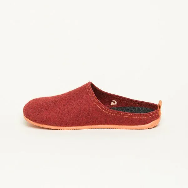 Gottstein Gottstein Filz-Hausschuh Wool Slide-in für Damen & Herren - Pantoffel aus 100% recycelter Schurwolle mit Gummisohle & Komfort-Einlagesohle, Rot, – Produktbild 3 von 4