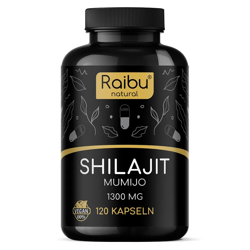 Raibu Organic & Raibu Natural | Natürliche Nahrungsergänzung Raibu Organic & Raibu Natural | Natürliche Nahrungsergänzung Shilajit | 120 Kapseln – Produktbild 1 von 1