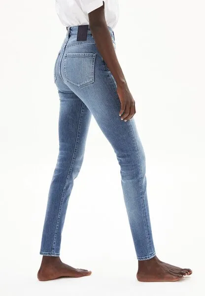 ARMEDANGELS ARMEDANGELS INGAA - Damen Skinny Leg High Waist aus Bio-Baumwoll Mix, Stone wash, – Produktbild 4 von 4