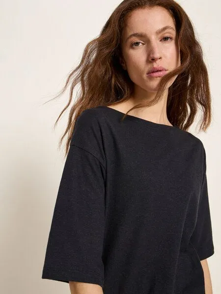 LANIUS LANIUS U-Boot-Shirt mit 3/4-Arm, Onyx, – Produktbild 4 von 4