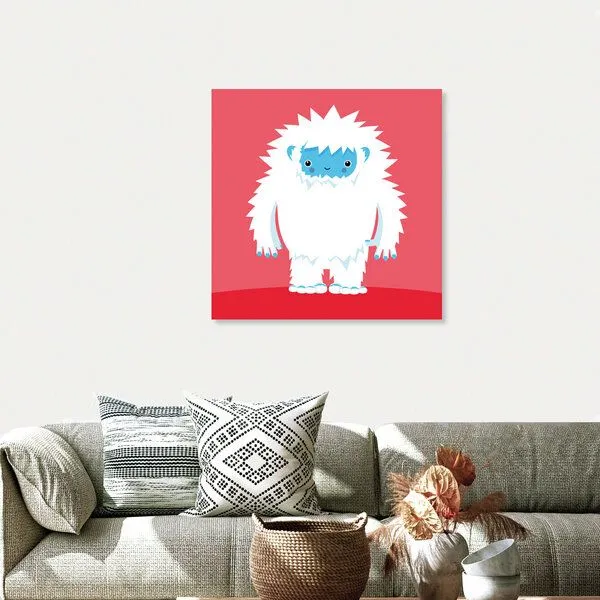 Photocircle Photocircle Poster / Leinwandbild - Kinderzimmerbild Kawaii Yeti – Produktbild 4 von 4