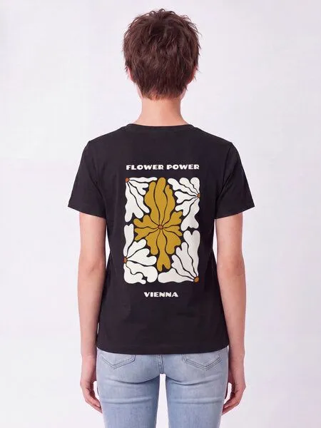 watapparel watapparel T-Shirt Frauen Vienna Flora, Black, – Produktbild 2 von 2