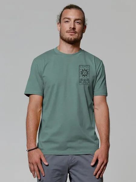 watapparel watapparel T-Shirt Unisex Tarot The Sun, Green bay, – Produktbild 1 von 3