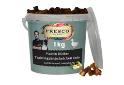 Fresco Dog Martin Rütter Trainingsknöchelchen 1kg Hunde Leckerli, Ente mit Birne & Mangold, Snack für: Hunde, Getreidefrei, zuckerfrei, hoher Fleischanteil – Produktbild 1 von 1