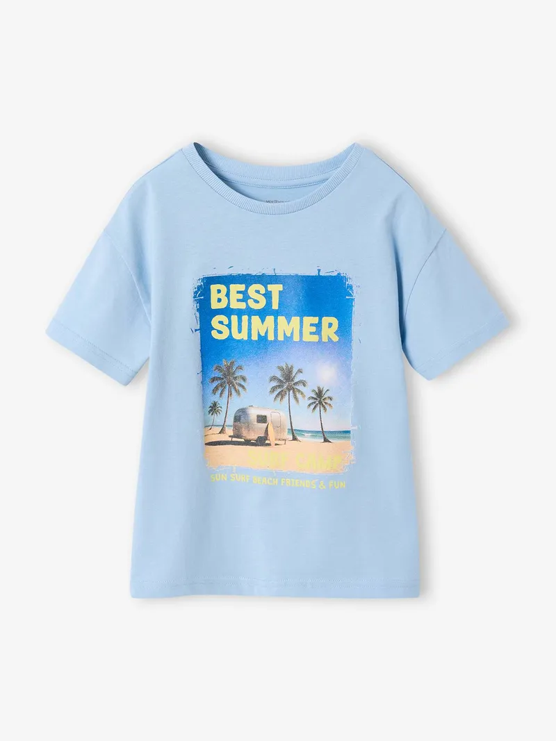 Vertbaudet T-Shirt Kinder, Himmelblau, – Produktbild 1 von 3