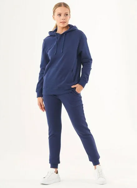ORGANICATION ORGANICATION Sweathose aus Bio-Baumwolle, Blau(navy), – Produktbild 2 von 3