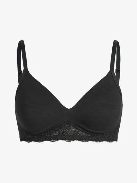 erlich textil erlich textil Elisabeth bügelloser BH mit Spitze aus Bio-Baumwolle, made in Europe, Schwarz, – Produktbild 8 von 8