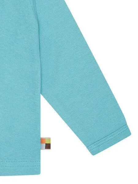 loud + proud loud + proud Babys & Kinder Langarm Shirt uni, GOTS-zertifiziert, Cyan(blau), – Produktbild 1 von 2