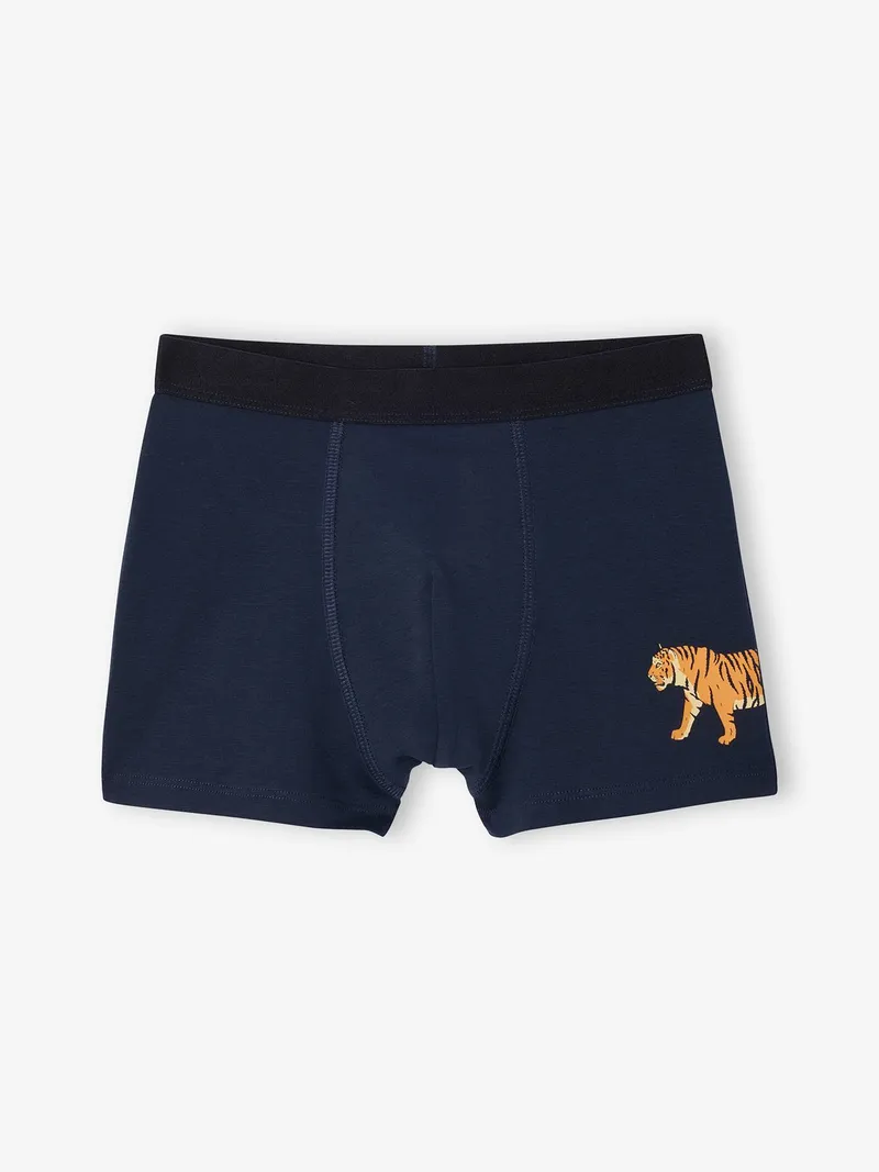 Vertbaudet 5er-Pack Jungen Boxershorts mit Dschungel-Motiven englisch, Englischgrün, – Produktbild 2 von 3