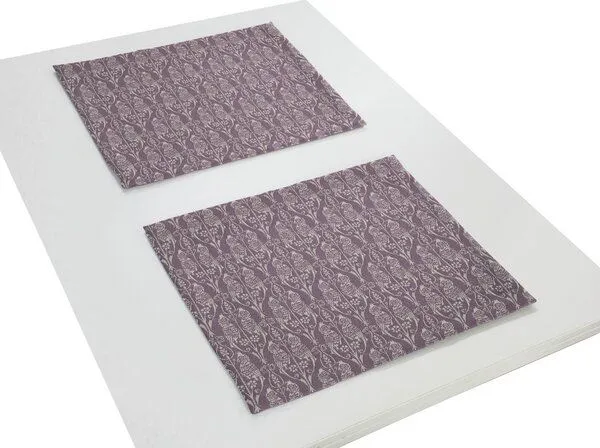Nature by Adam Nature by Adam Tischset 2er Pack aus 100% Bio-Baumwolle - Little Parrot, Aubergine, – Produktbild 2 von 4