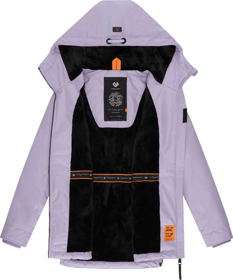 ragwear ragwear Winterjacke Zuzka Winter Wasserdichter Winterparka mit Teddyfleece Innenfutter, Lila, – Produktbild 1 von 4