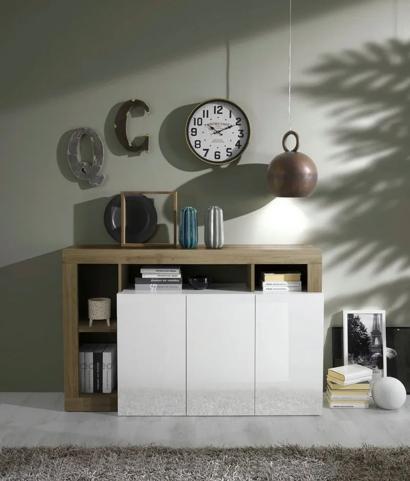Home affaire Sideboard Hamburg, Breite 146 cm, Weiß, – Produktbild 2 von 8