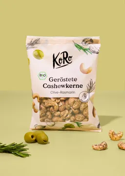 KoRo Geröstete Bio Cashewkerne mit Olive und Rosmarin | 150 g – Produktbild 1 von 1