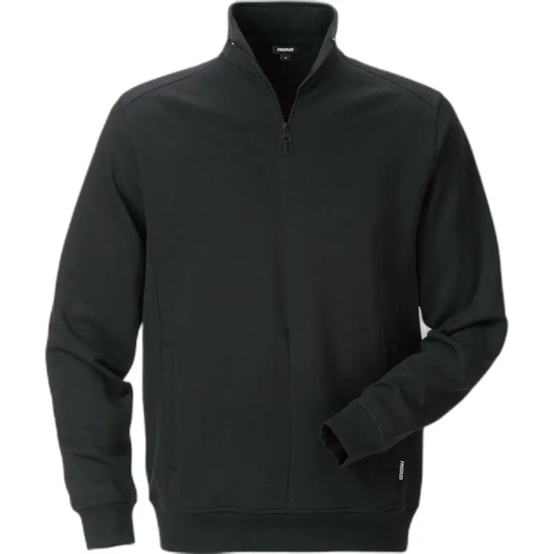 Fristads Sweatshirt 1/2 zip Fristads 7607 SM, Noir, – Produktbild 1 von 2