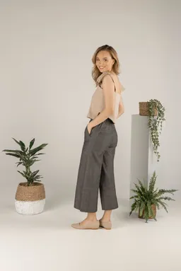 TAWAST TAWAST Damen vegan Culottes Forest Whispers Holzkohle – Produktbild 1 von 1