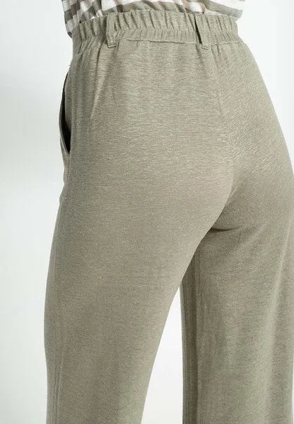 Alma & Lovis Alma & Lovis Marlenehose aus Hanf | Hemp Marlene, Khaki, – Produktbild 4 von 4