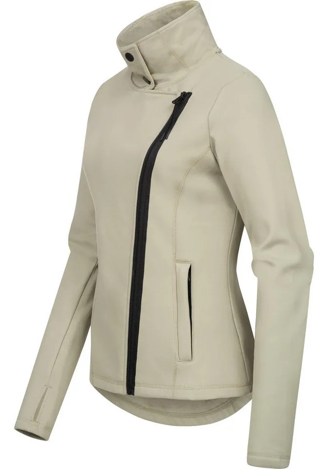 ragwear ragwear Sweatjacke Saskie Modische Damen Kapuzenjacke mit kuschlig weichem Innenfutter, Gelb|grün, – Produktbild 3 von 5