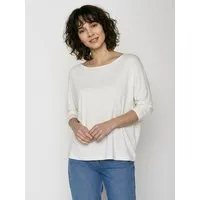 GreenBomb GREENBOMB Basic Simper - Gemütliches Longsleeve aus Viskose (LENZING ECOVERO) Mix / Fair & Vegan, Weiß (mondstein), – Produktbild 1 von 1