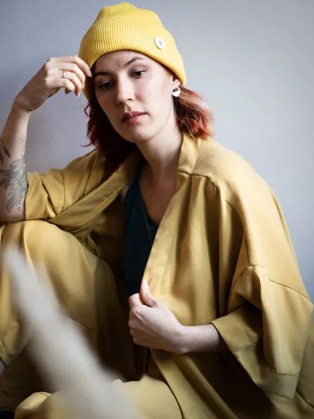 Ecostories Ecostories Oversize Kimono aus Lyocell, Senf, – Produktbild 1 von 4