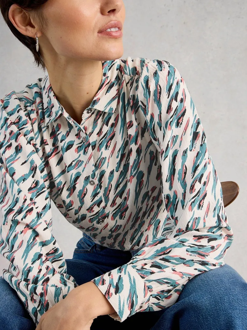 White Stuff White Stuff Bluse Sienna, Elfenbein print, – Produktbild 3 von 4