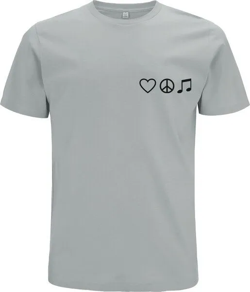 Spreecult Spreecult Liebe Frieden Harmonie- Bio und Fair - Männer Unisex T-Shirt, Opal, – Produktbild 2 von 3