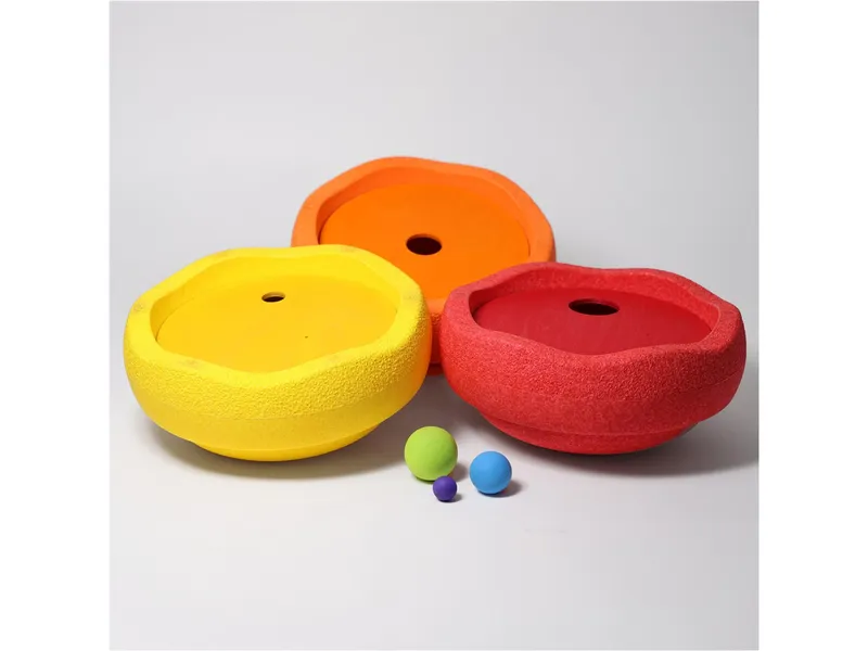 Grimms Grimms GRIMM’S x Stapelstein® Kullerscheiben warm rainbow Scheiben Ø 21,4 cm , Kugeln Ø 20,35,45 mm – Produktbild 2 von 2
