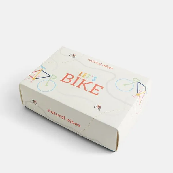 Natural Vibes Natural Vibes 2-Pack Bicycle | Bio GOTS | Geschenkset Fahrrad | Bunte Tennissocken | Herren Damen Socken | – Produktbild 4 von 4