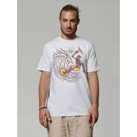 watapparel watapparel T-Shirt Unisex Surfing for life, Cool heather grey, – Produktbild 1 von 1