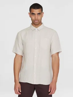 KnowledgeCotton Apparel KnowledgeCotton Apparel Hemd - Regular Linen Short Sleeve Shirt - aus 100% Leinen – Produktbild 1 von 1