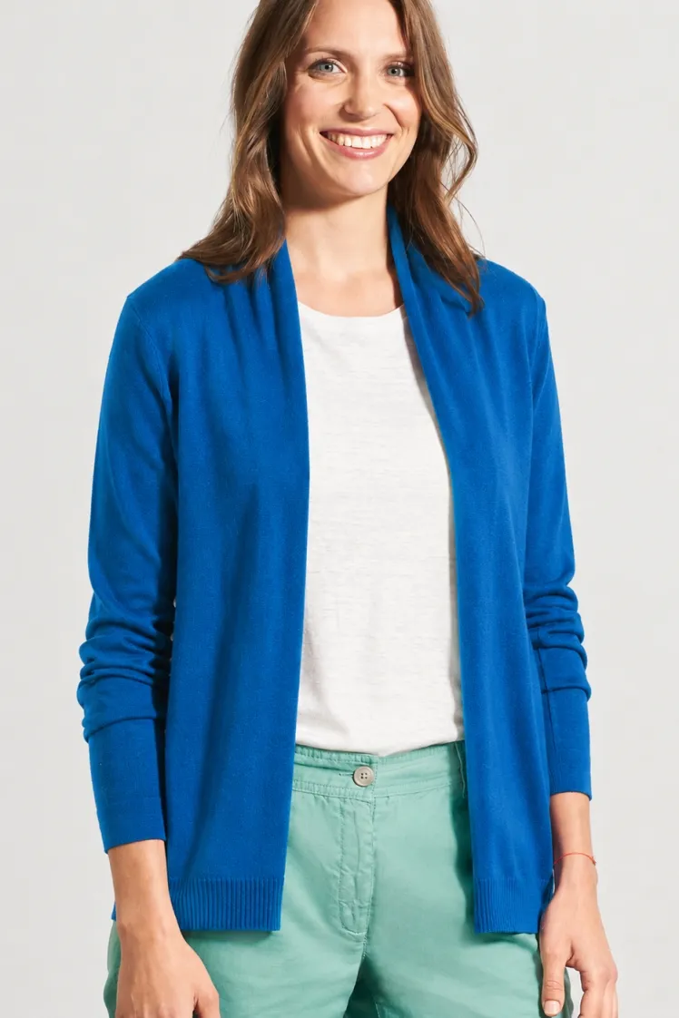 HempAge Hempage Damen vegan Leichte Strickjacke In Meeresblau, Blau, – Produktbild 1 von 2