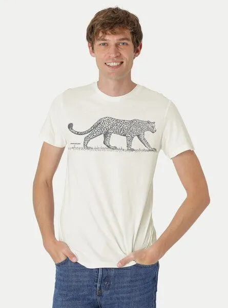 Peaces.bio - handbedruckte Biomode Peaces.bio - handbedruckte Biomode Bio Fit T-Shirt Leopard Herren, Natur, – Produktbild 1 von 1