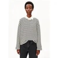 ARMEDANGELS ARMEDANGELS FRANKAA MAARLEN STRIPE Damen Sweatshirt aus Bio-Baumwolle, Undyed-black, – Produktbild 1 von 1