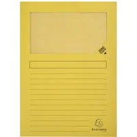 Exacompta 4 x 100 Exacompta Fenstermappen "Forever", 130 g/m², DIN A4, gelb – Produktbild 1 von 1