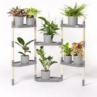 CitySens CitySens Blumenregal mit 6 Ablagen und luftreinigenden Pflanzen., Gris, – Produktbild 1 von 1