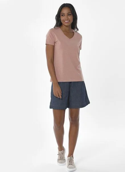 ORGANICATION ORGANICATION Naturel Dyed T-Shirt aus Bio-Baumwolle, Rose(rubia flower), – Produktbild 2 von 4